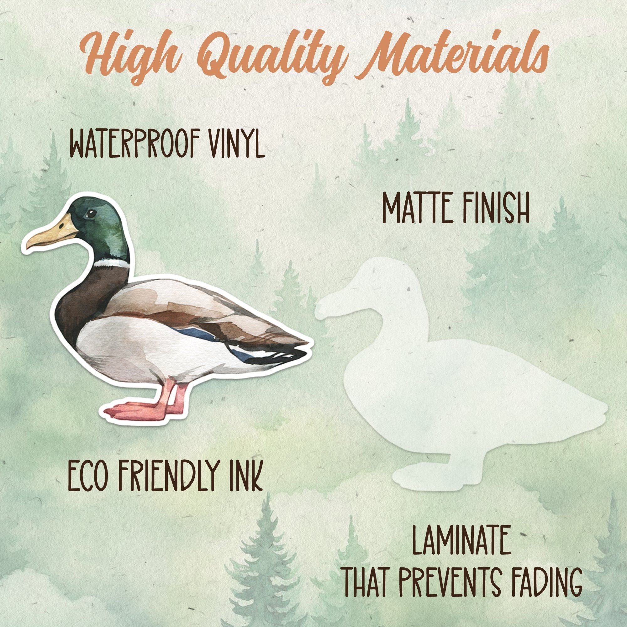 Duck sticker, Waterproof vinyl decal, Animal lover gifts - SoulFamiliar