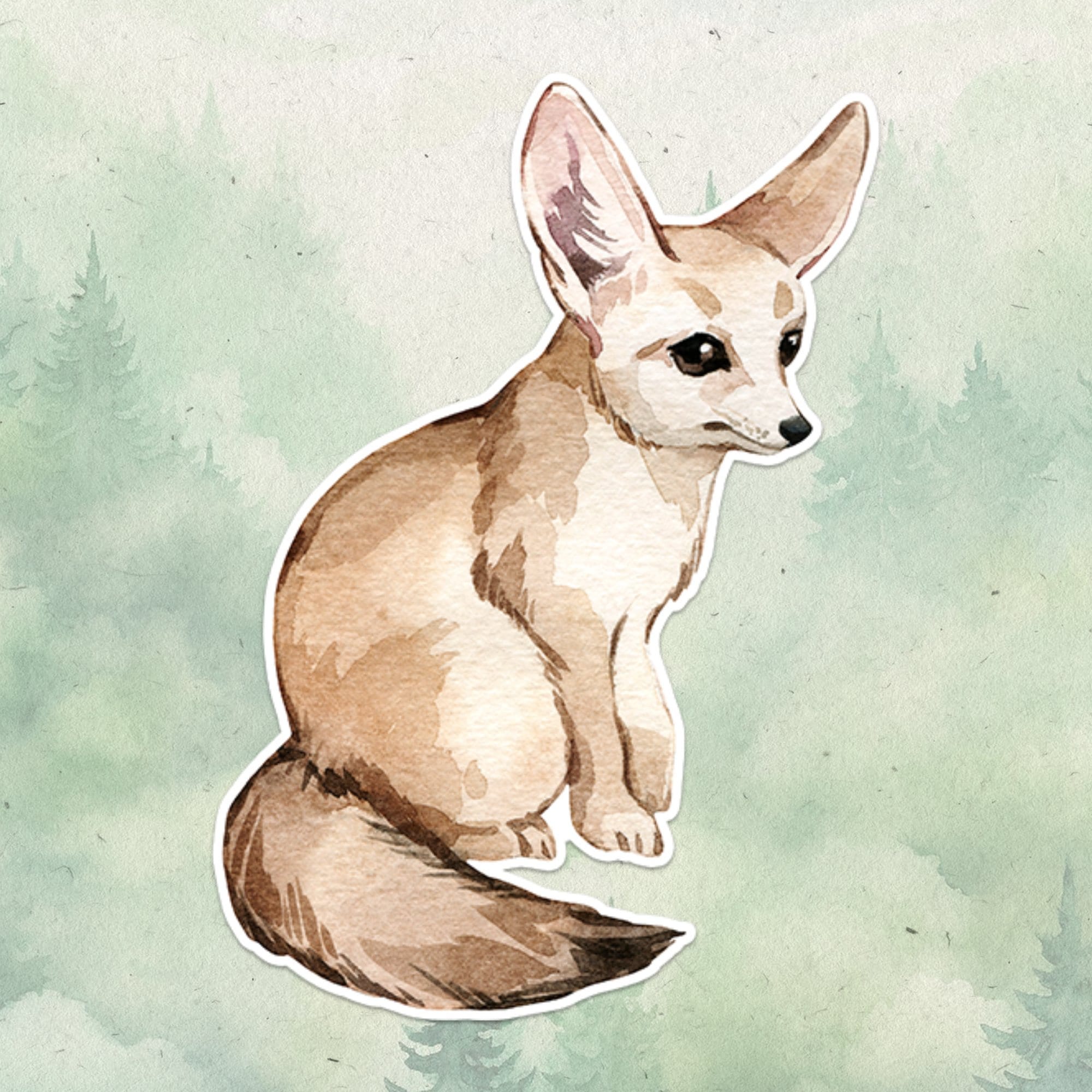 Fennec sticker, Waterproof vinyl decal, Animal lover gifts - SoulFamiliar