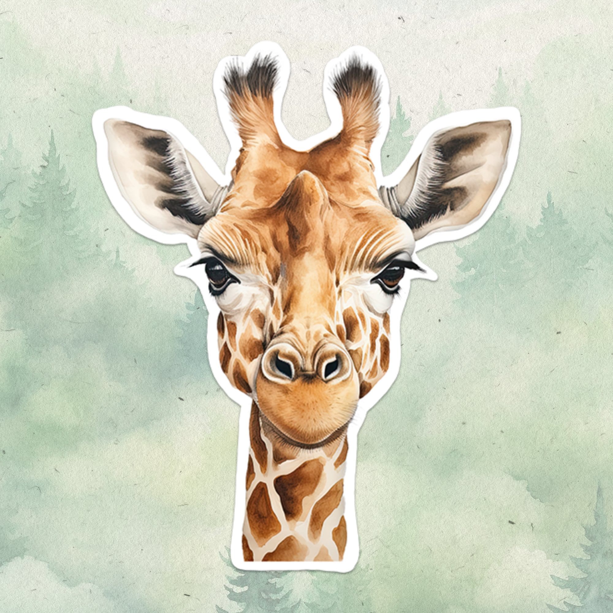 Giraffe sticker, Waterproof vinyl decal, Animal lover gifts - SoulFamiliar