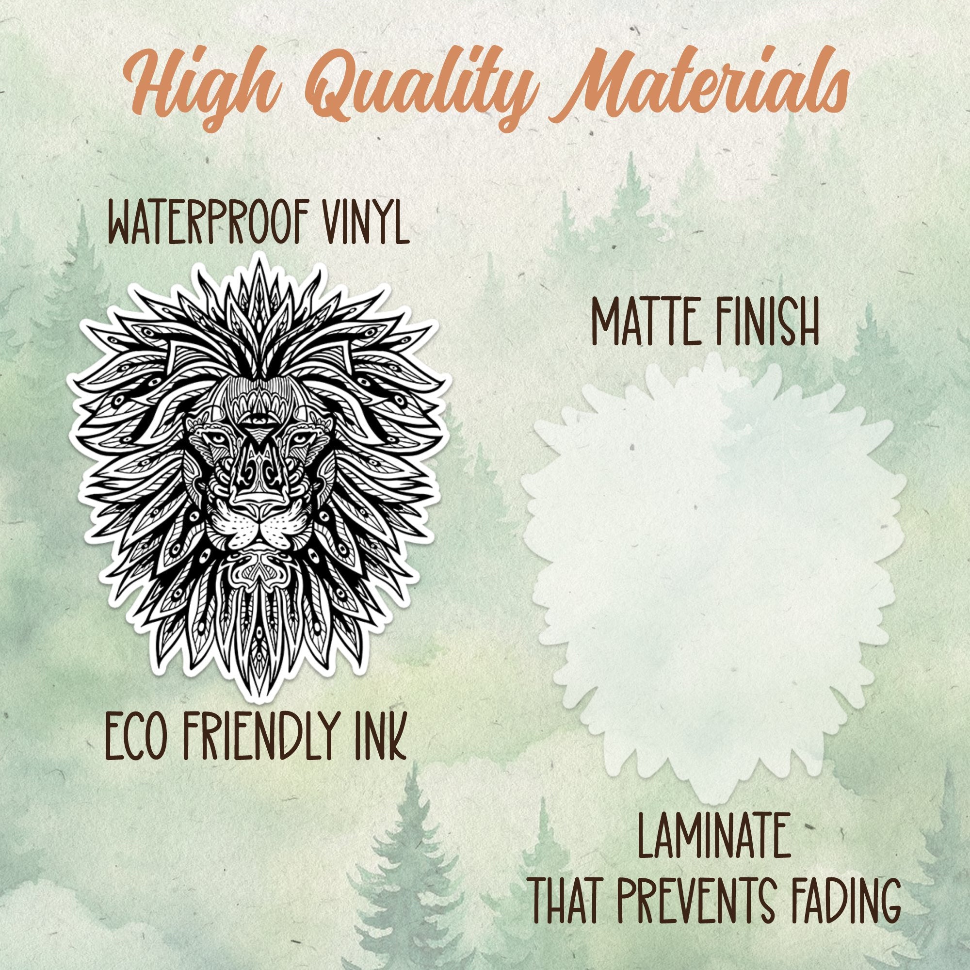 Lion sticker, Waterproof vinyl decal, Animal lover gifts - SoulFamiliar