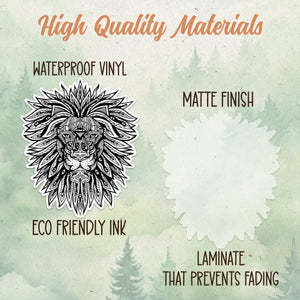 Lion sticker, Waterproof vinyl decal, Animal lover gifts - SoulFamiliar