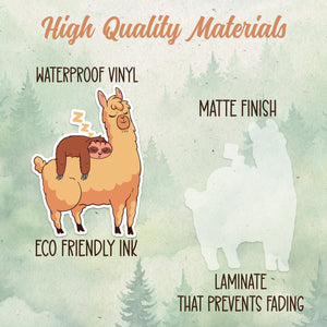 Llama sticker, Waterproof vinyl decal, Animal lover gifts - SoulFamiliar