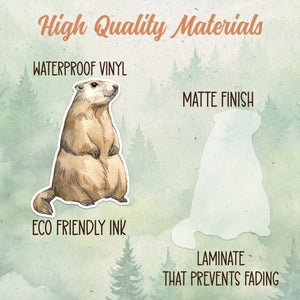 Marmot sticker, Waterproof vinyl decal, Animal lover gifts - SoulFamiliar