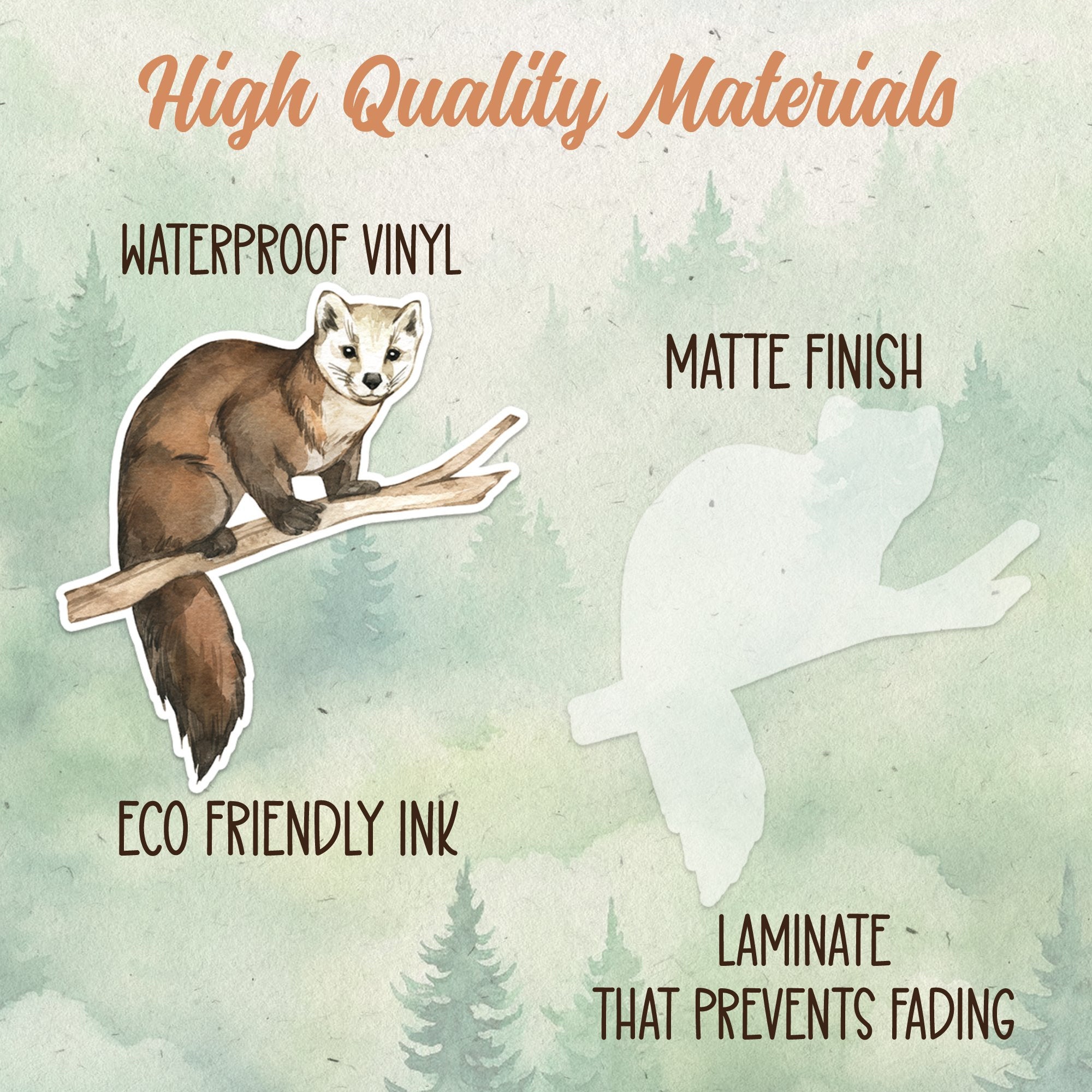 Marten sticker, Waterproof vinyl decal, Animal lover gifts - SoulFamiliar