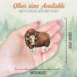 Muskox sticker, Waterproof vinyl decal, Animal lover gifts - SoulFamiliar