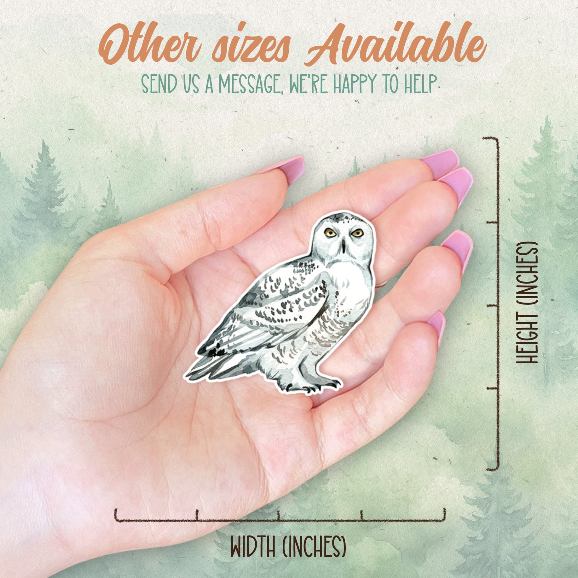 Snowy owl sticker, Waterproof vinyl decal, Owl sticker - SoulFamiliar