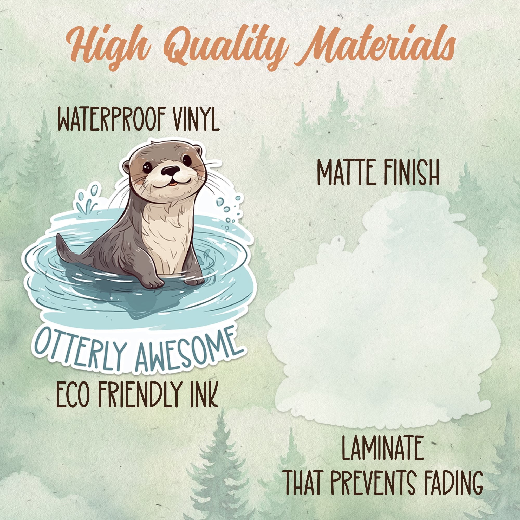 Otter sticker, Waterproof vinyl decal, Animal lover gifts - SoulFamiliar