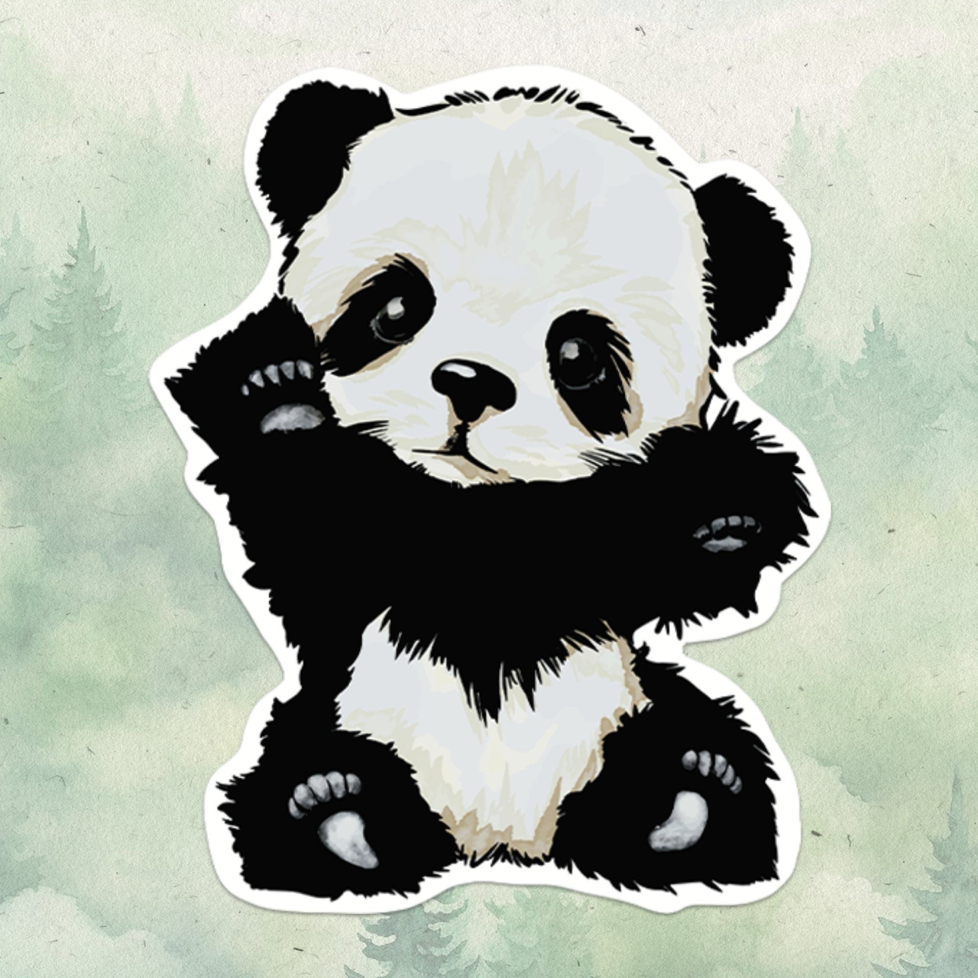 Panda sticker, Waterproof vinyl decal, Animal lover gifts - SoulFamiliar