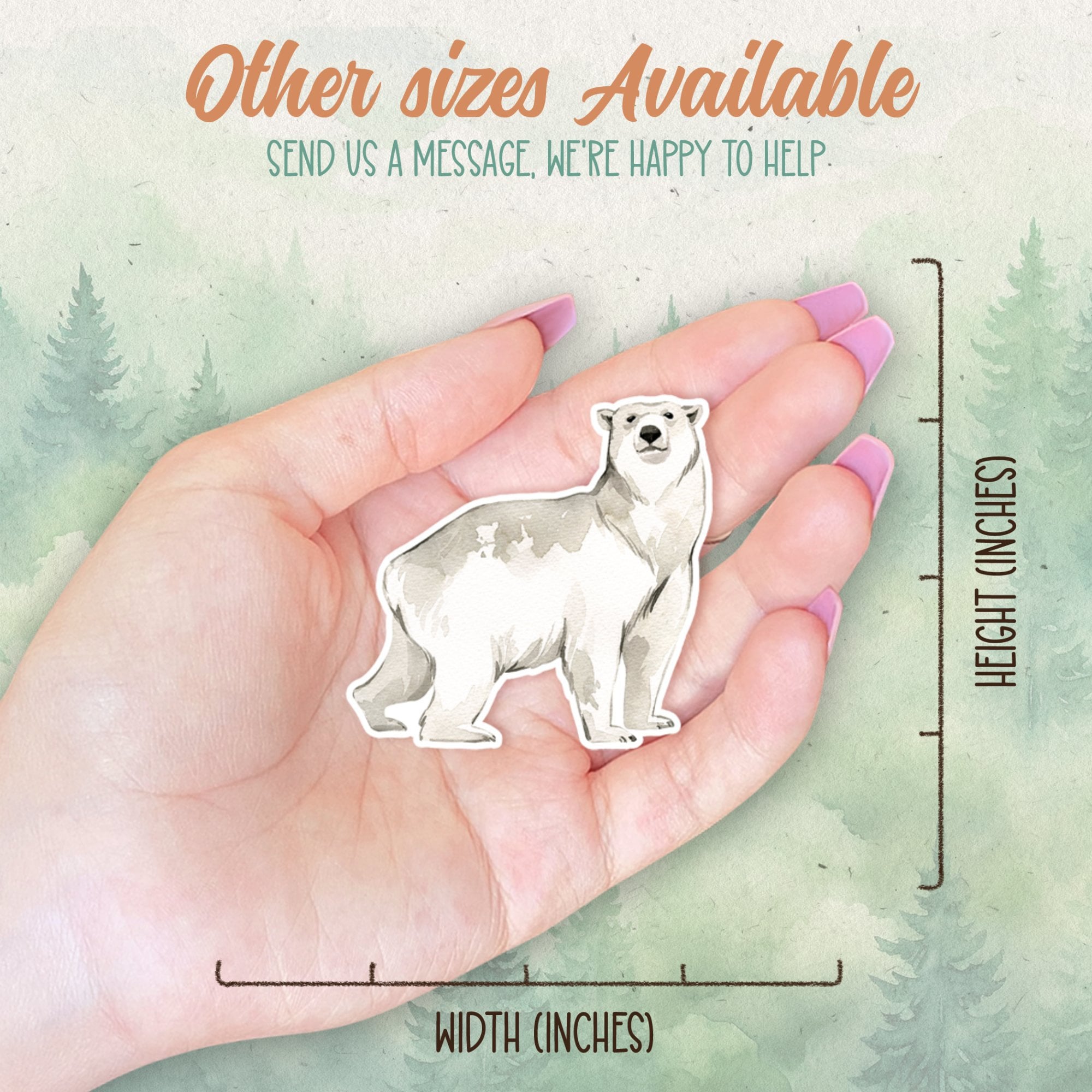 Polar bear sticker, Waterproof vinyl decal, Animal lover gifts - SoulFamiliar