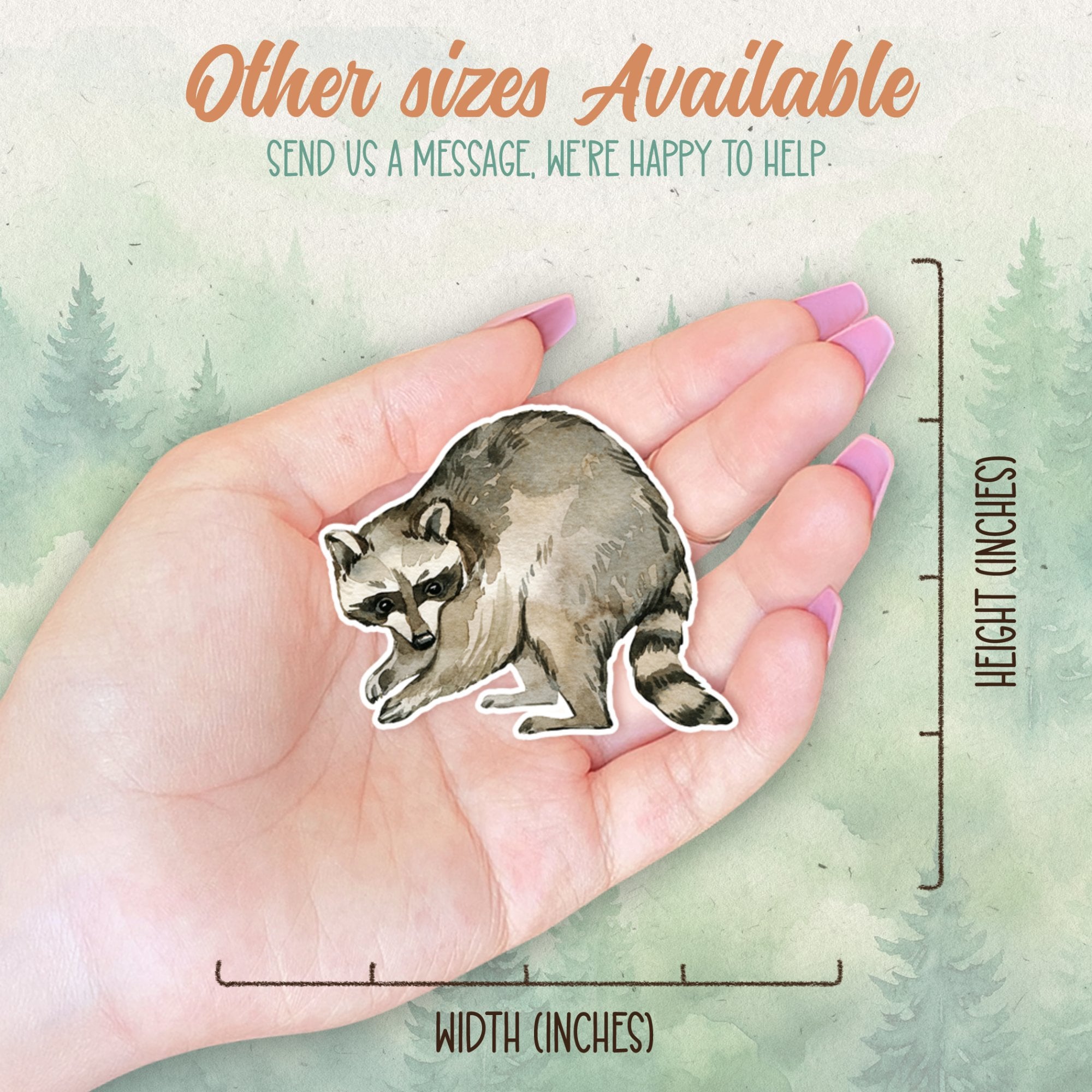 Raccoon sticker, Waterproof vinyl decal, Animal lover gifts - SoulFamiliar