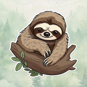 Sloth sticker, Waterproof vinyl decal, Animal lover gifts - SoulFamiliar