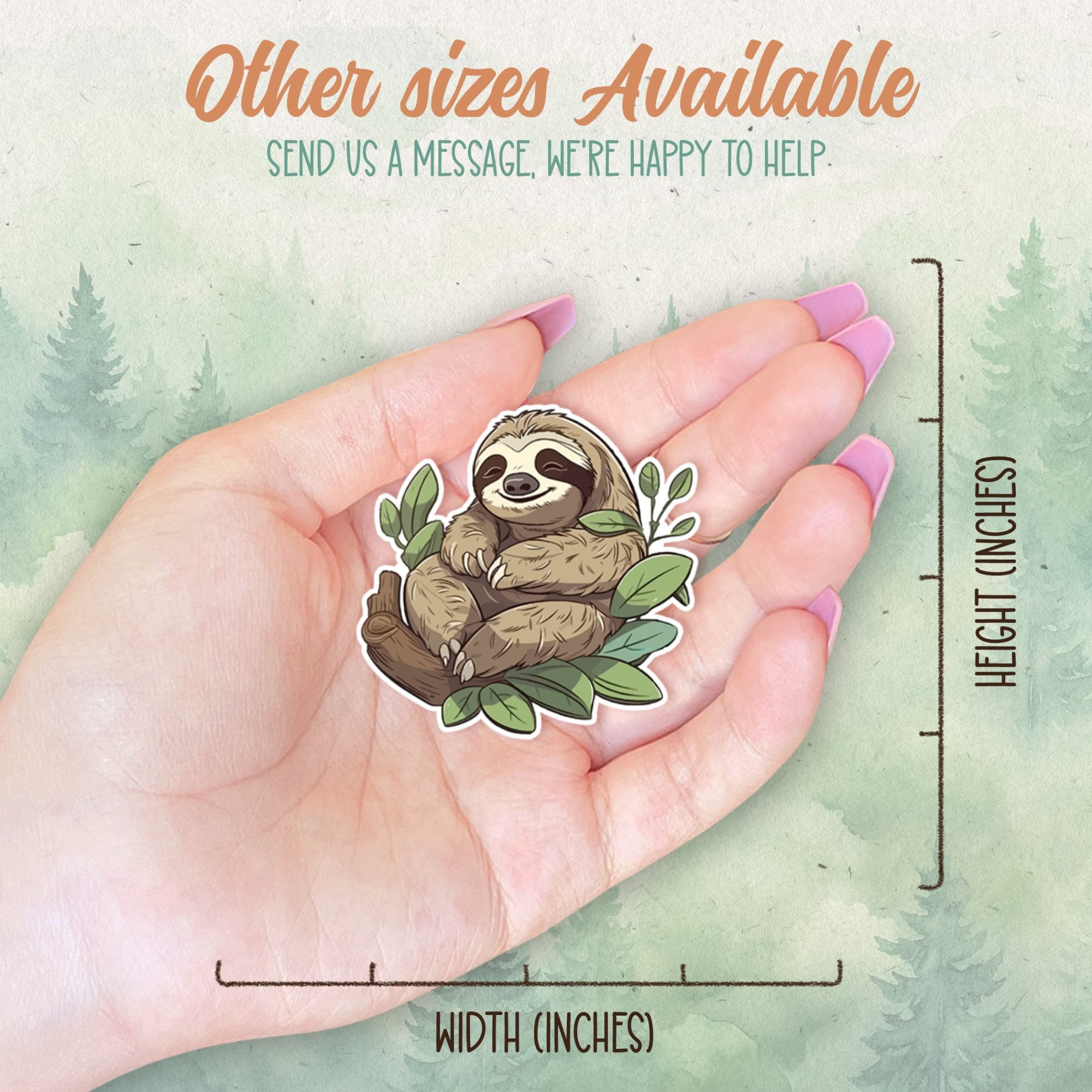 Sloth sticker, Waterproof vinyl decal, Animal lover gifts - SoulFamiliar