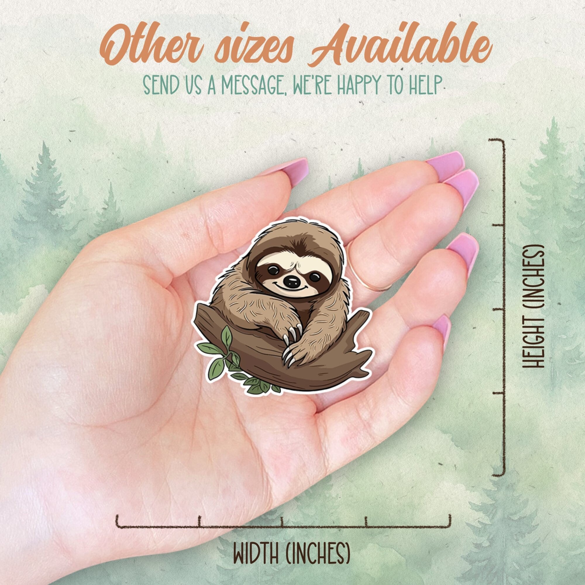 Sloth sticker, Waterproof vinyl decal, Animal lover gifts - SoulFamiliar