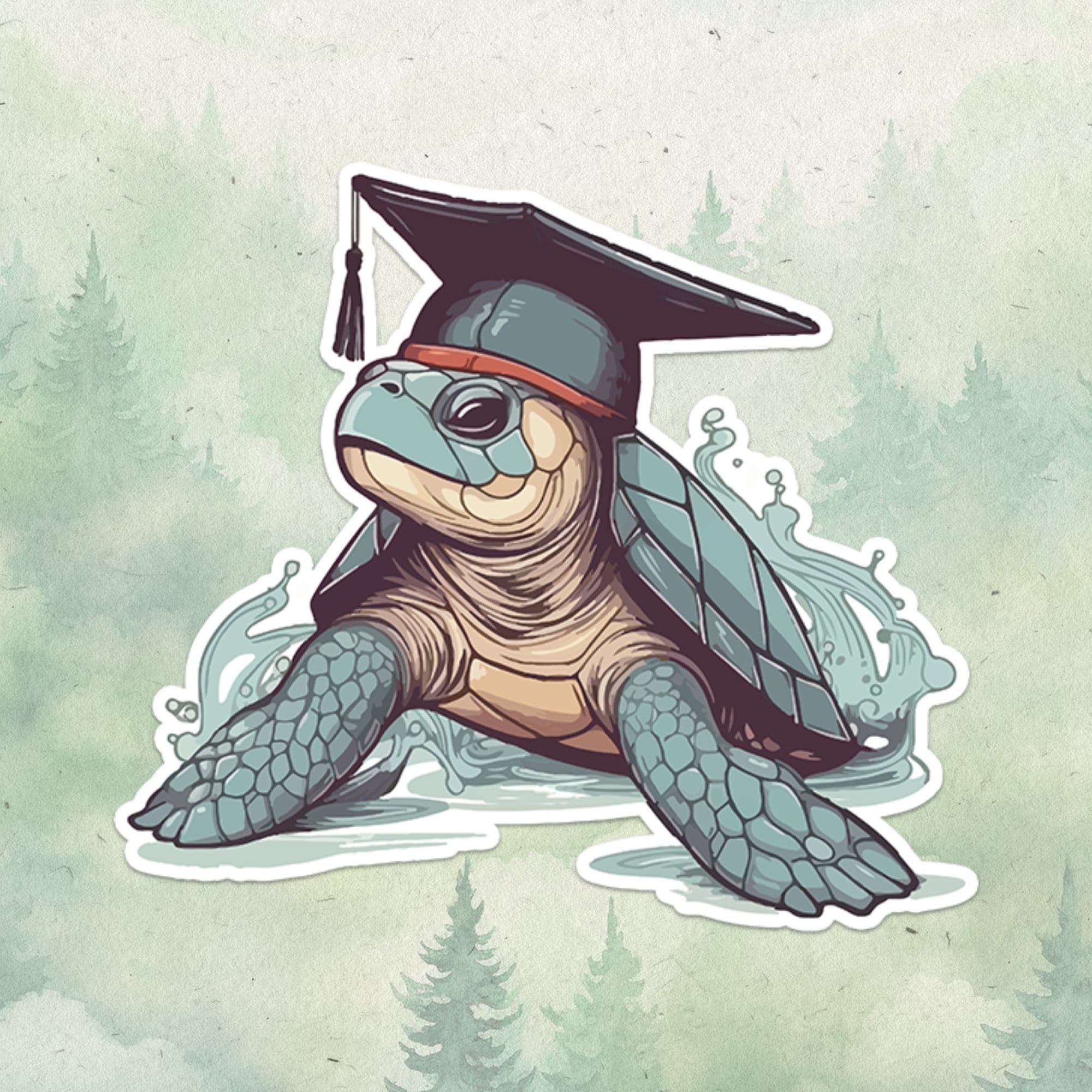 Turtle sticker, Waterproof vinyl decal, Animal lover gifts - SoulFamiliar