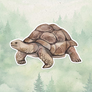 Giant tortoise sticker, Waterproof vinyl decal, Turtle sticker - SoulFamiliar