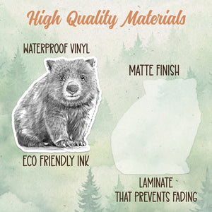 Wombat sticker, Waterproof vinyl decal, Animal lover gifts - SoulFamiliar