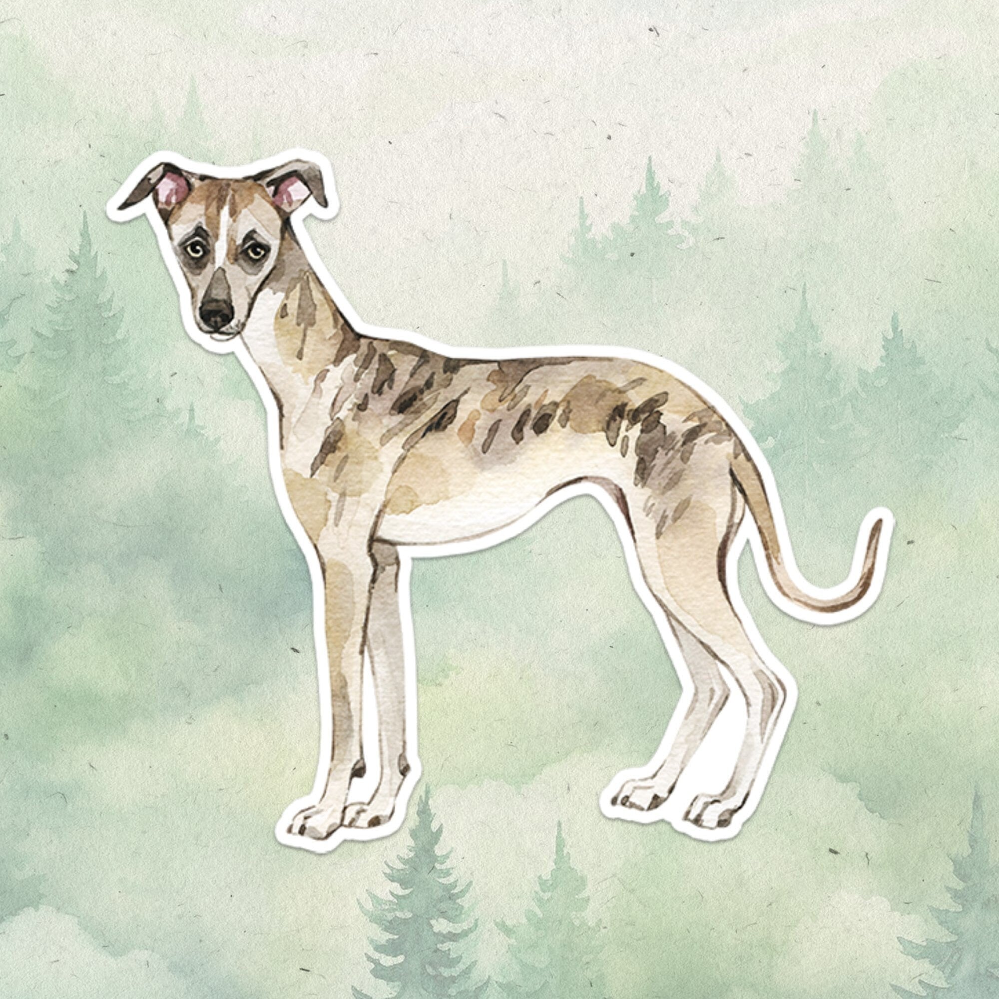 Whippet sticker, Waterproof vinyl decal, Dog sticker - SoulFamiliar