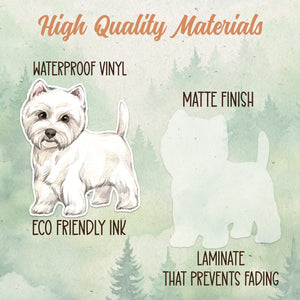 Westie sticker, Waterproof vinyl decal, Dog sticker - SoulFamiliar