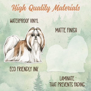 Shih tzu sticker, Waterproof vinyl decal, Dog sticker - SoulFamiliar