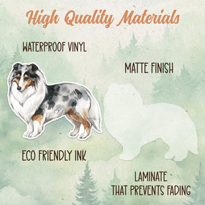 Sheltie sticker, Waterproof vinyl decal, Dog sticker - SoulFamiliar