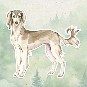 Saluki sticker, Waterproof vinyl decal, Dog sticker - SoulFamiliar