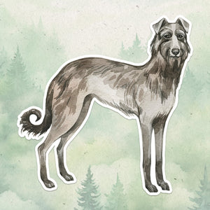 Scottish Deerhound sticker, Waterproof vinyl decal, Dog sticker - SoulFamiliar