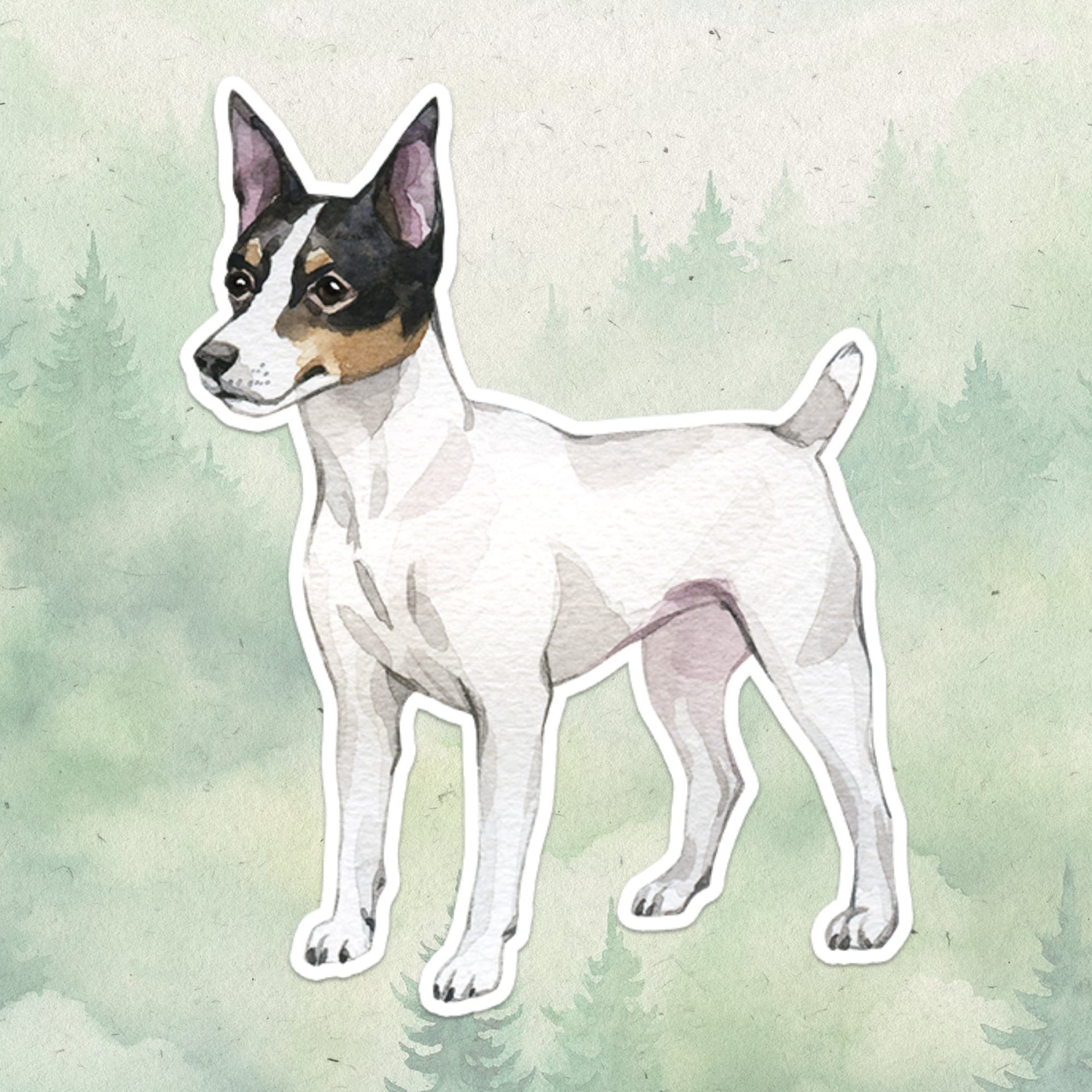 Rat Terrier sticker, Waterproof vinyl decal, Dog sticker - SoulFamiliar