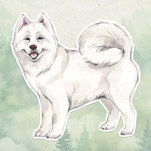 Samoyed sticker, Waterproof vinyl decal, Dog sticker - SoulFamiliar