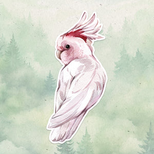 Cockatoo sticker, Waterproof vinyl decal, Bird sticker - SoulFamiliar