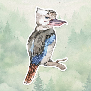 Kookaburra sticker, Waterproof vinyl decal, Bird sticker - SoulFamiliar