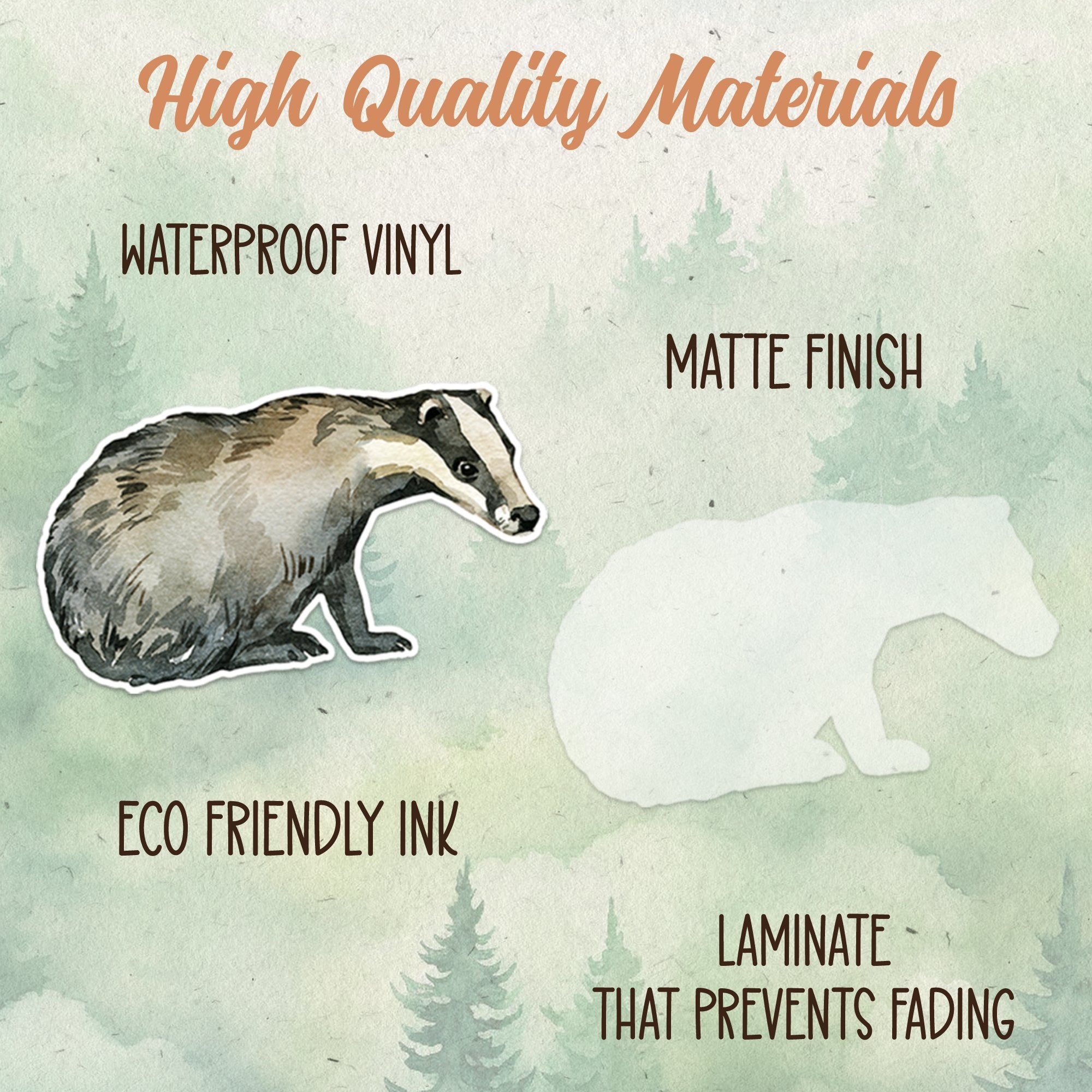 Badger sticker, Waterproof vinyl decal, Animal lover gifts - SoulFamiliar