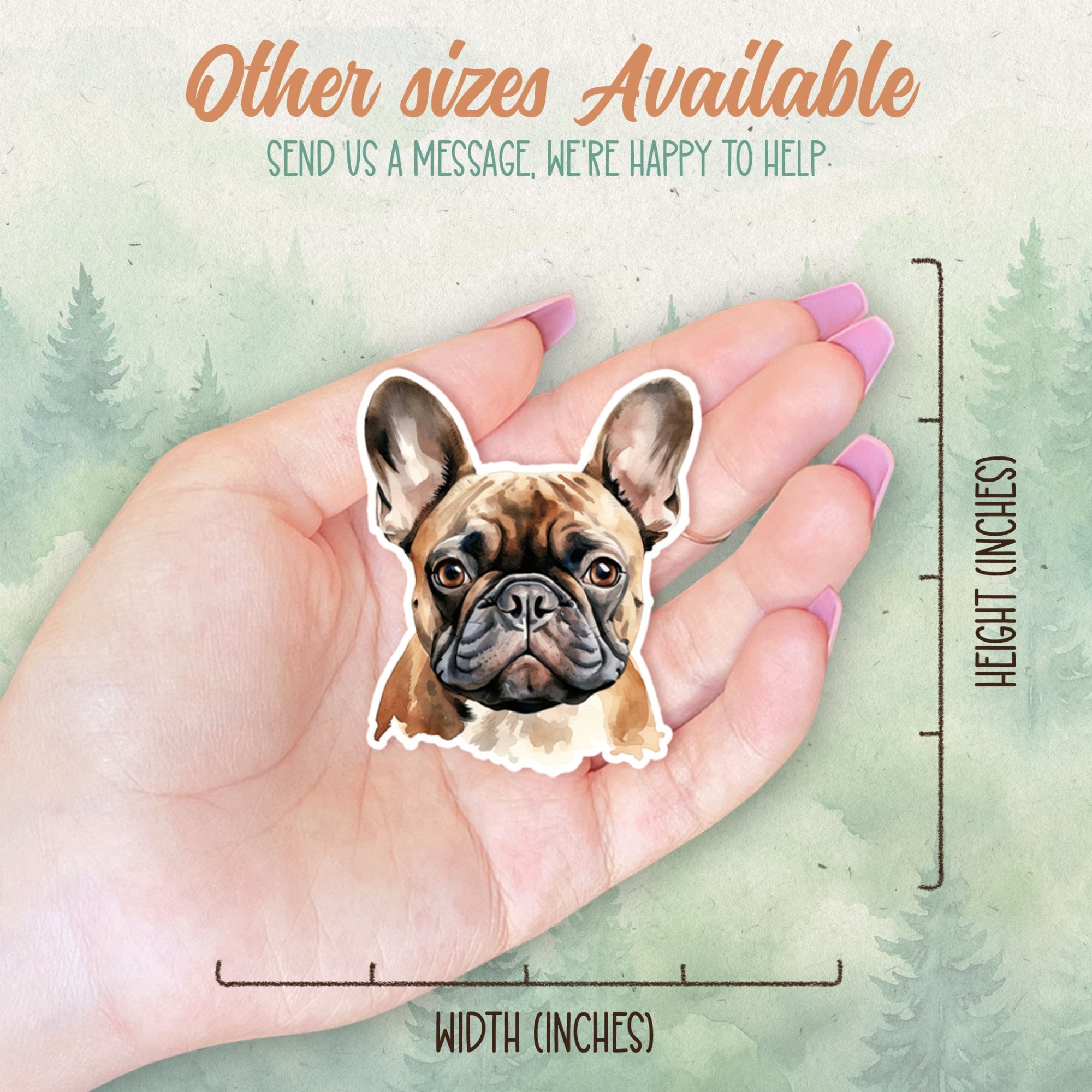 French bulldog sticker, Waterproof vinyl decal, Dog sticker - SoulFamiliar