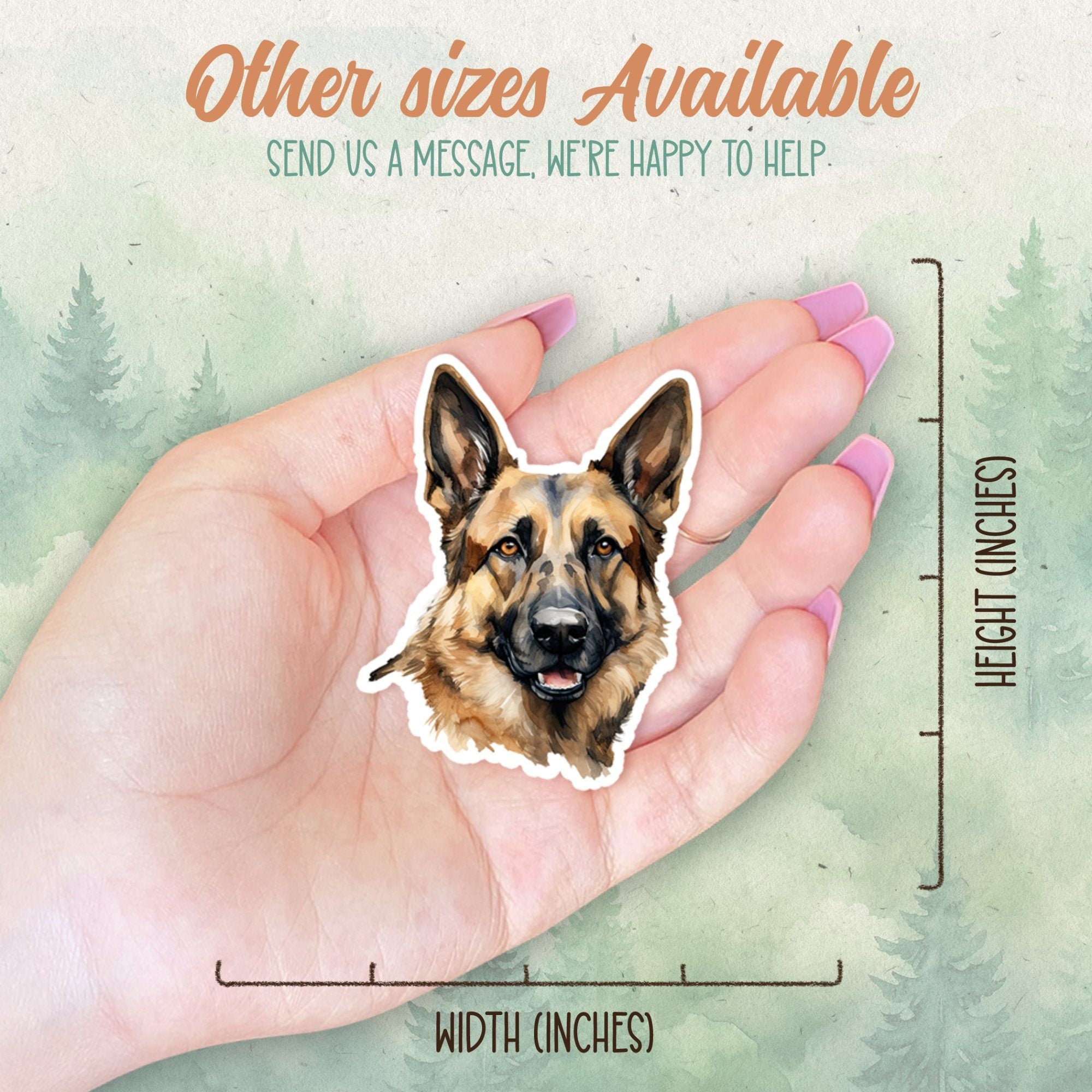 German shepard sticker, Waterproof vinyl decal, Dog sticker - SoulFamiliar