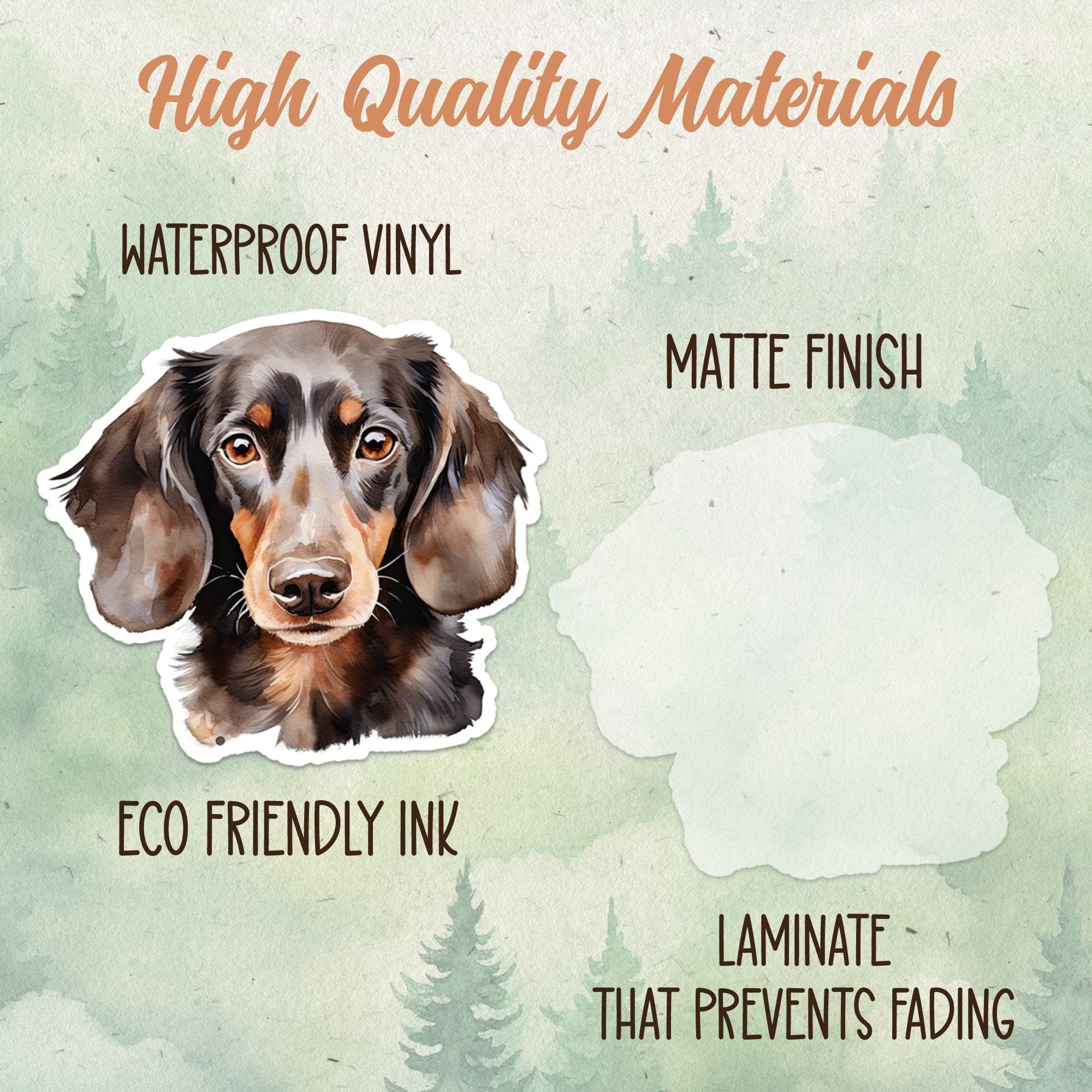 Dachshund sticker, Waterproof vinyl decal, Dog sticker - SoulFamiliar