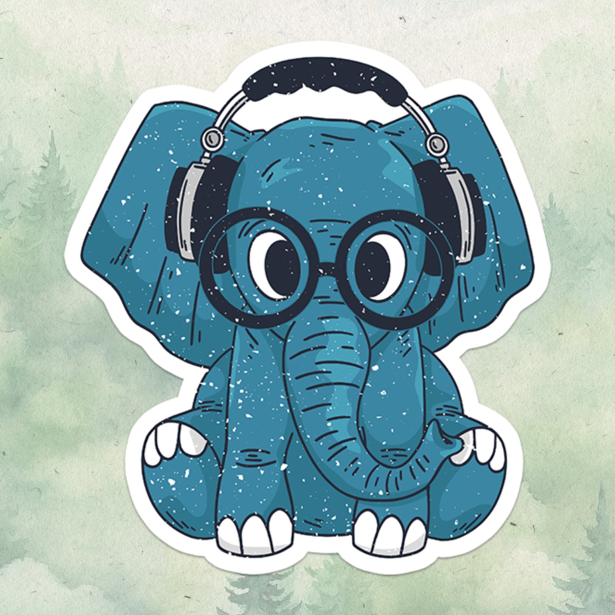 Elephant sticker, Waterproof vinyl decal, Animal lover gifts - SoulFamiliar