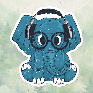 Elephant sticker, Waterproof vinyl decal, Animal lover gifts - SoulFamiliar