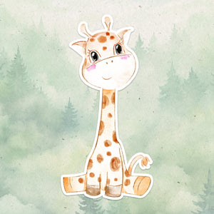 Giraffe sticker, Waterproof vinyl decal, Animal lover gifts - SoulFamiliar