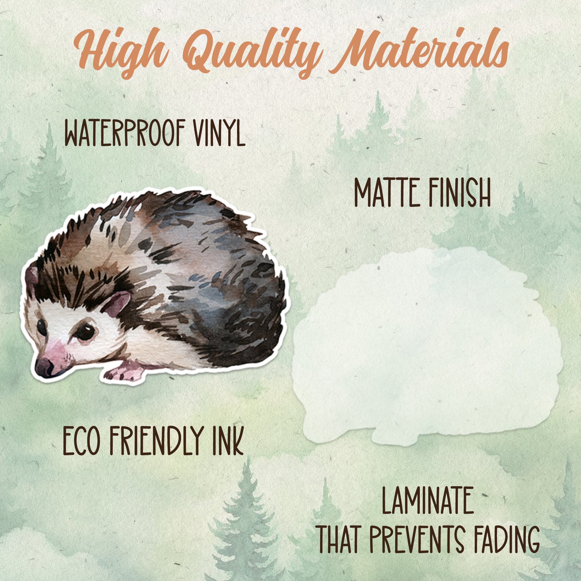 Hedgehog sticker, Waterproof vinyl decal, Animal lover gifts - SoulFamiliar