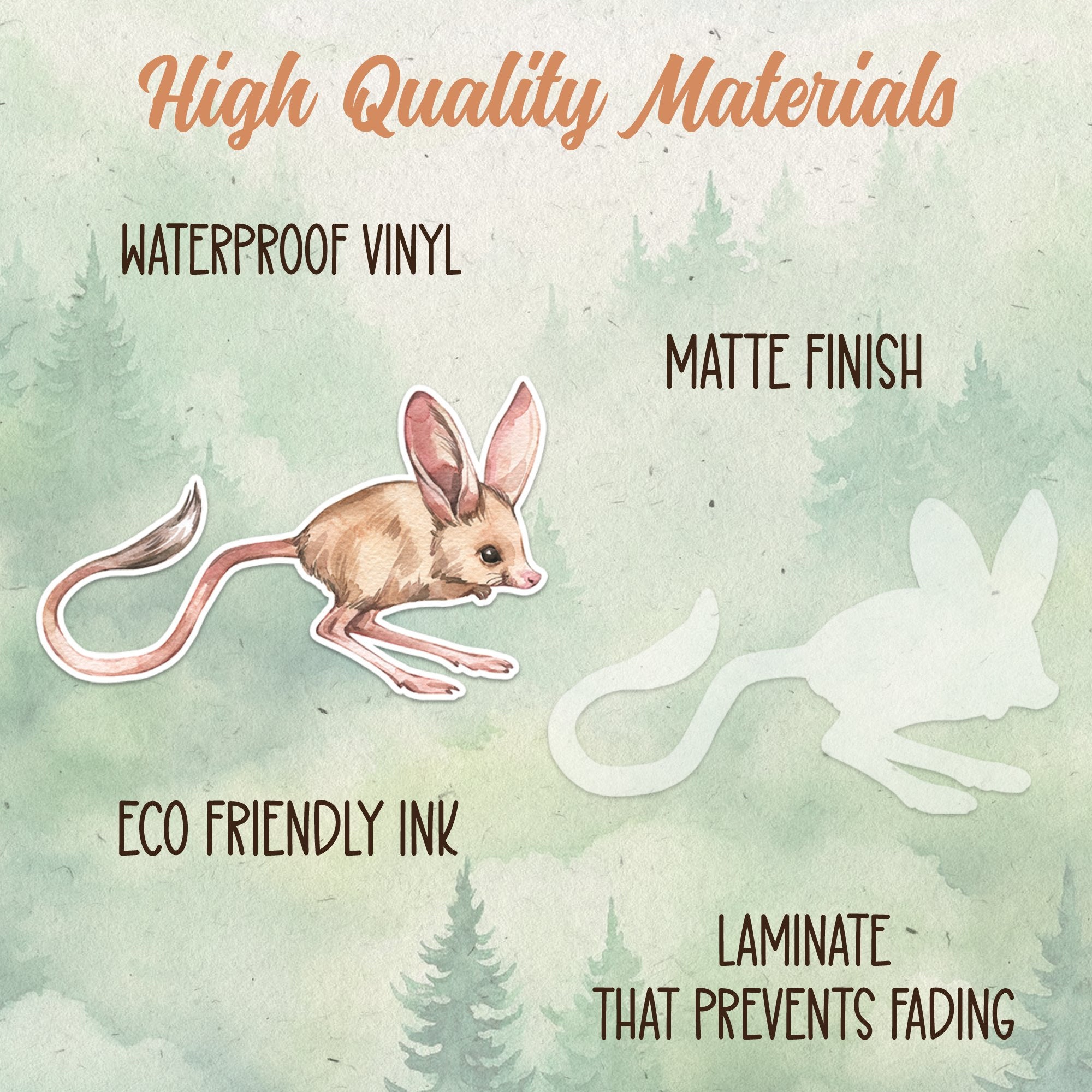 Jerboa sticker, Waterproof vinyl decal, Animal lover gifts - SoulFamiliar