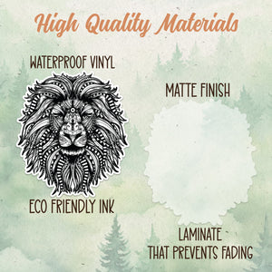 Lion sticker, Waterproof vinyl decal, Animal lover gifts - SoulFamiliar