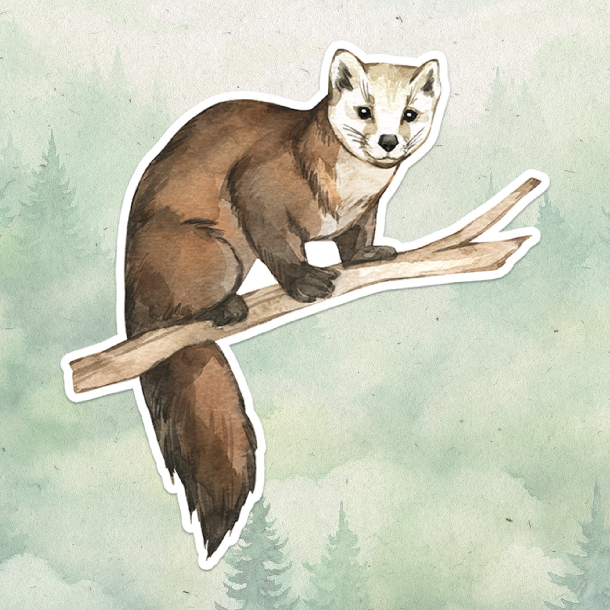 Marten sticker, Waterproof vinyl decal, Animal lover gifts - SoulFamiliar