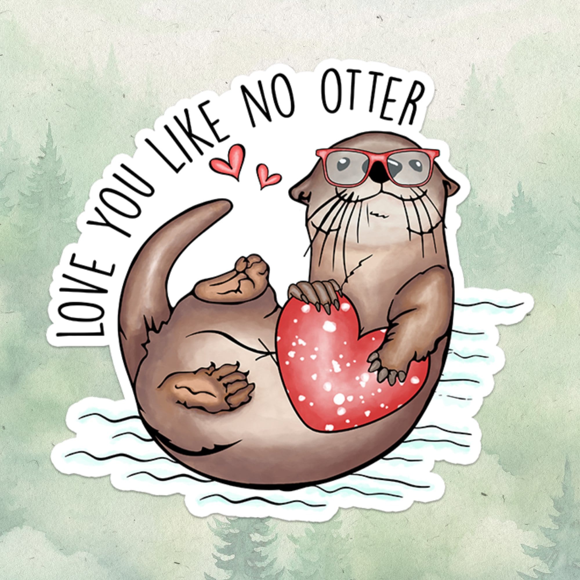 Otter sticker, Waterproof vinyl decal, Animal lover gifts - SoulFamiliar