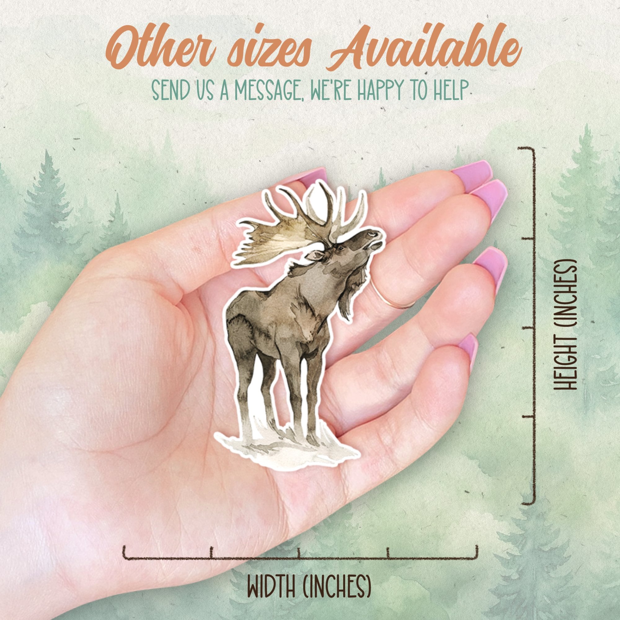 Moose sticker, Waterproof vinyl decal, Animal lover gifts - SoulFamiliar