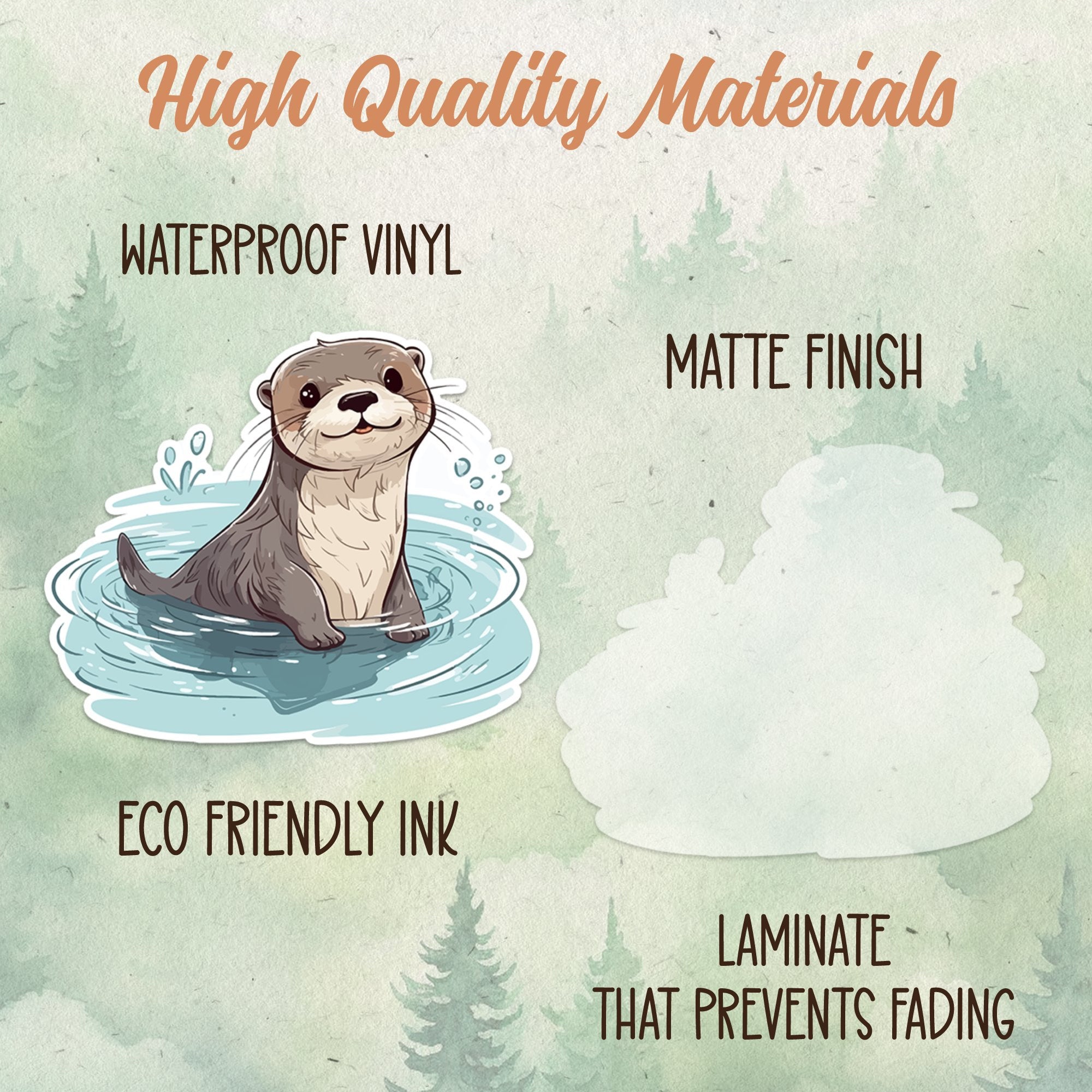 Otter sticker, Waterproof vinyl decal, Animal lover gifts - SoulFamiliar