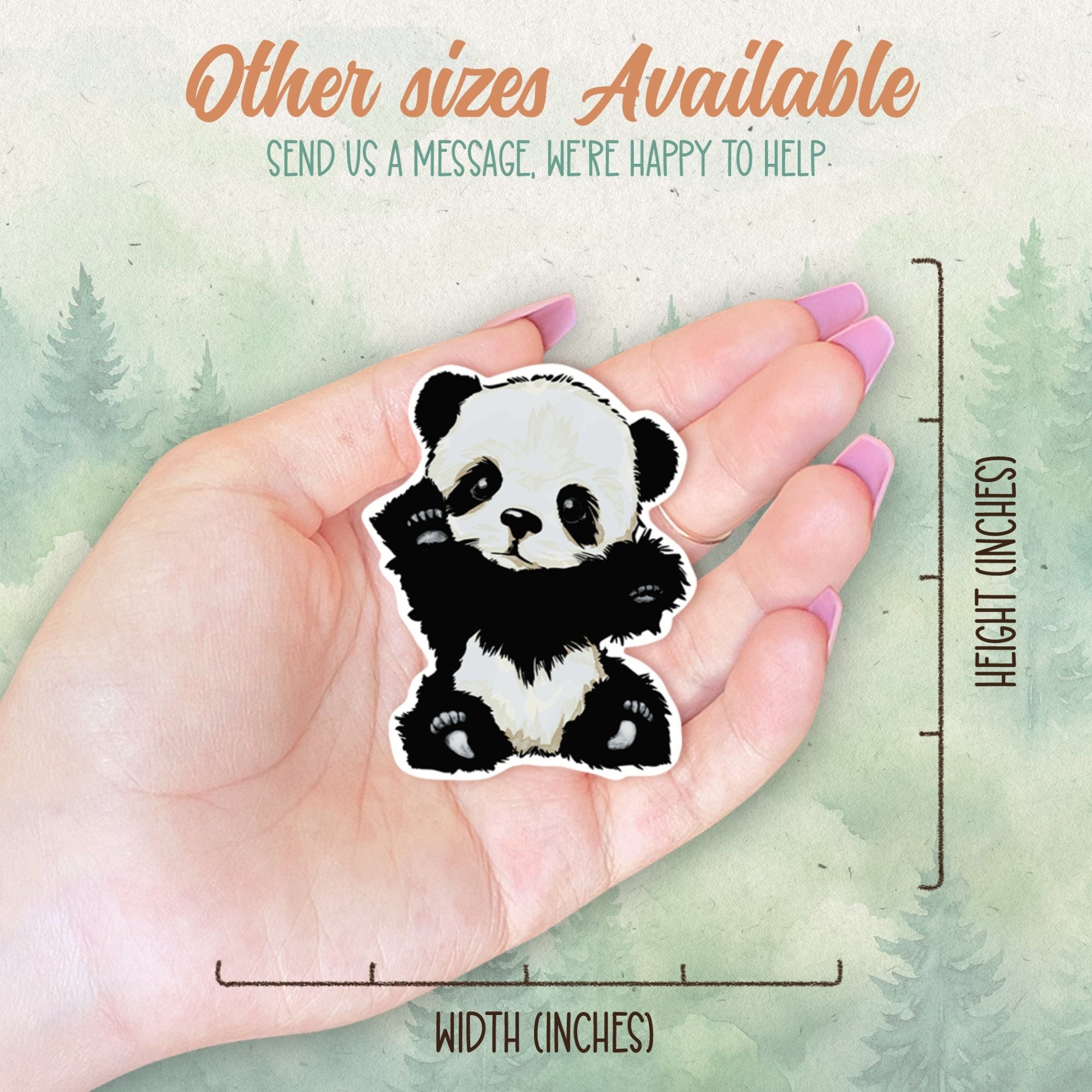 Panda sticker, Waterproof vinyl decal, Animal lover gifts - SoulFamiliar