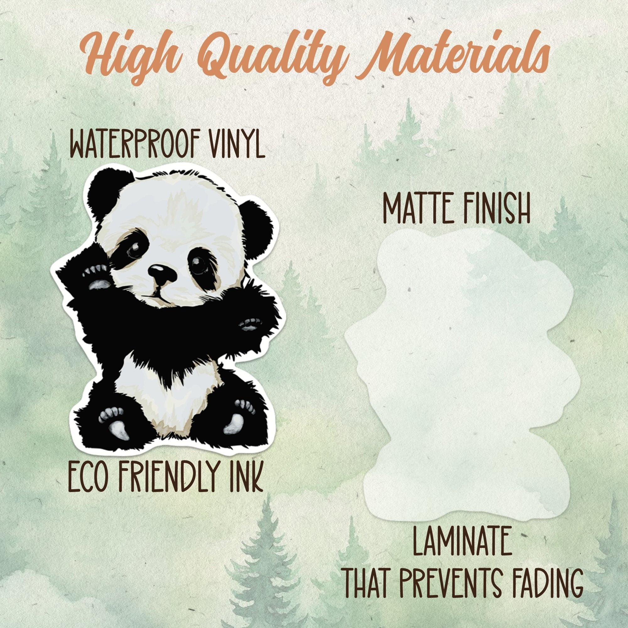 Panda sticker, Waterproof vinyl decal, Animal lover gifts - SoulFamiliar