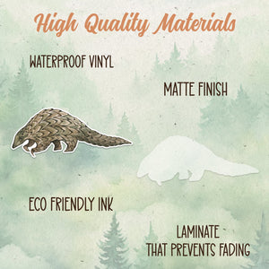 Pangolin sticker, Waterproof vinyl decal, Animal lover gifts - SoulFamiliar