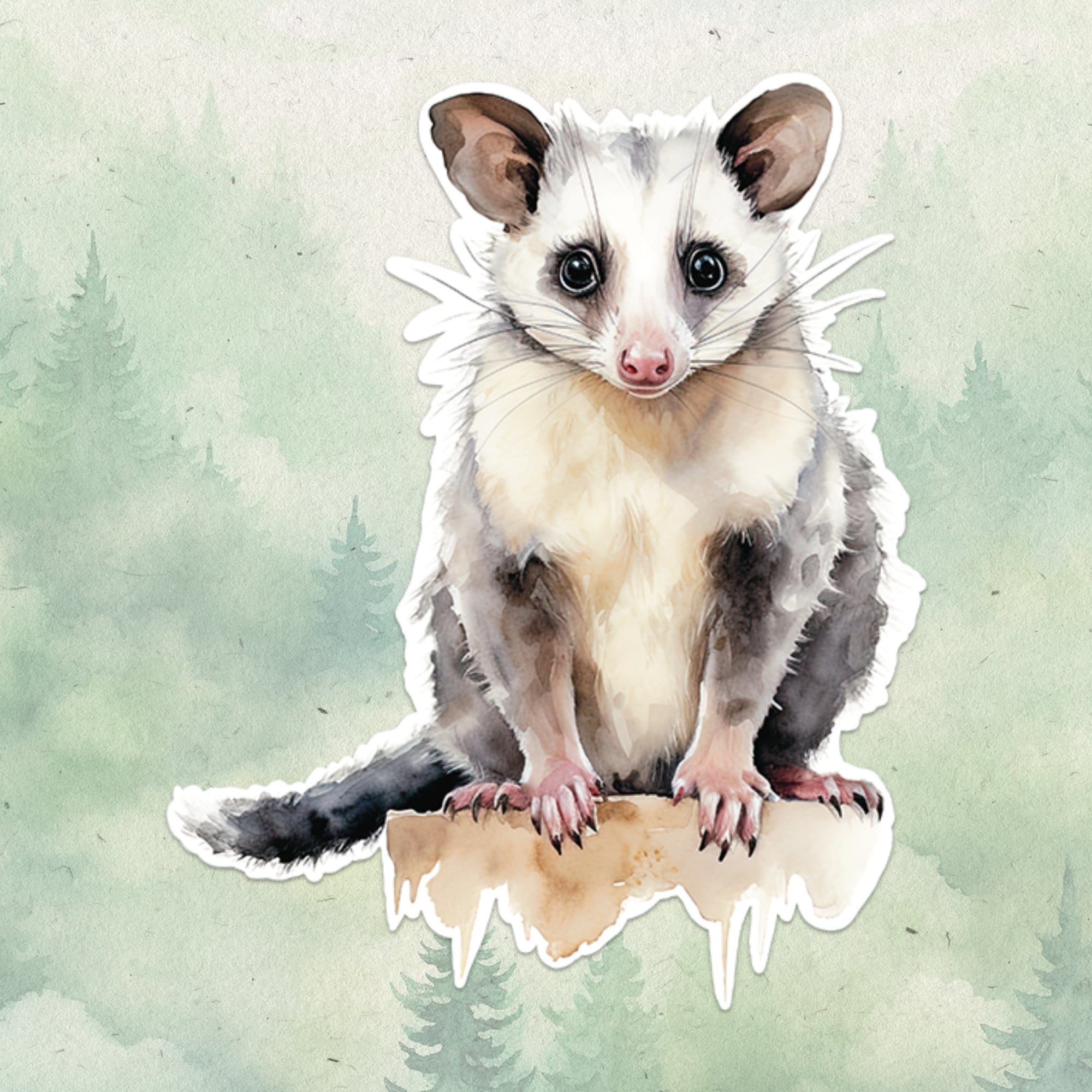 Possum sticker, Waterproof vinyl decal, Animal lover gifts - SoulFamiliar