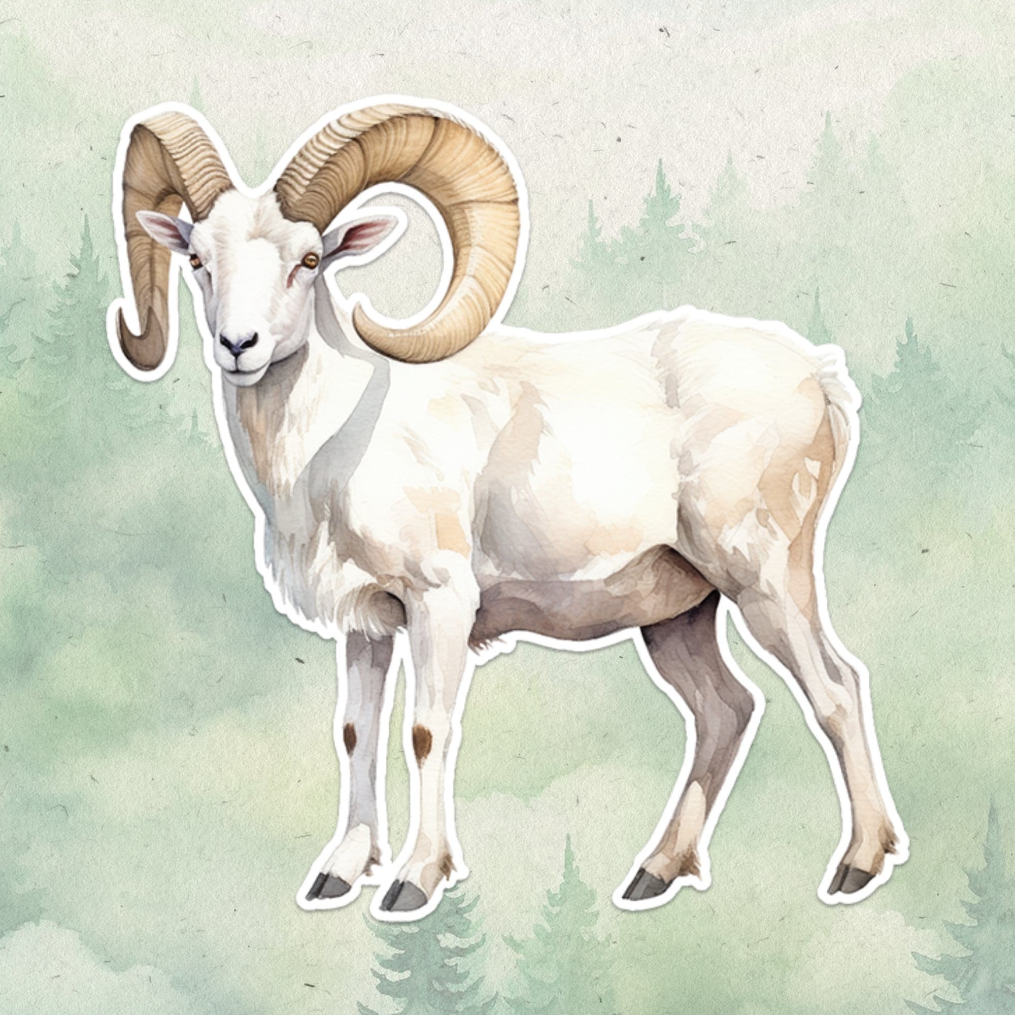 Dall sheep sticker, Waterproof vinyl decal, Sheep sticker - SoulFamiliar