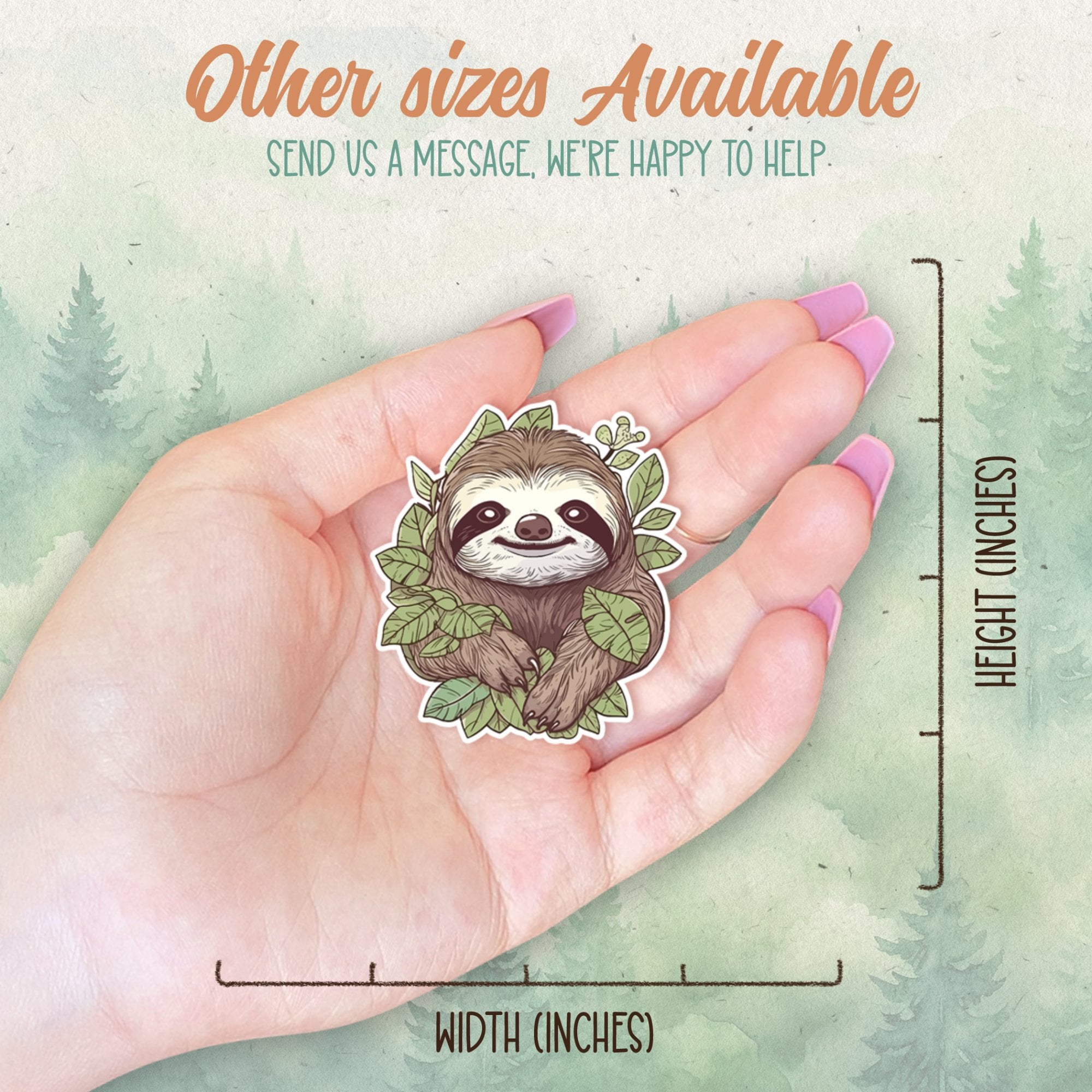 Sloth sticker, Waterproof vinyl decal, Animal lover gifts - SoulFamiliar